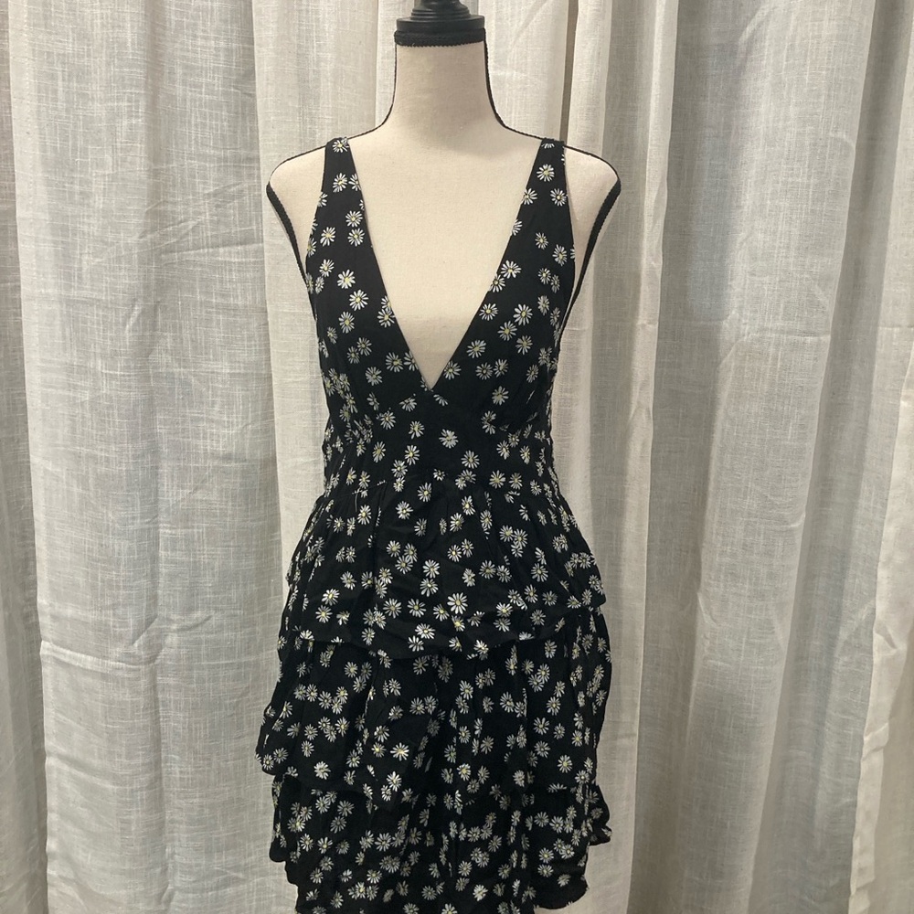 Gap Floral Black Dress